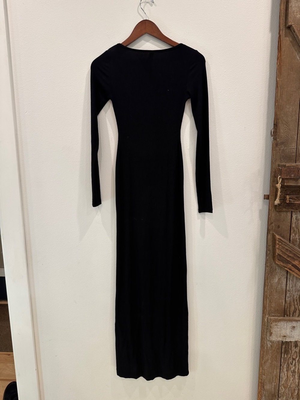 SKIMS Onyx Black Soft Lounge Long Sleeve Dress size Small - Picture 4 of 5